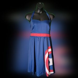 Torrid Size 20 Captain American Halter Dress NWT